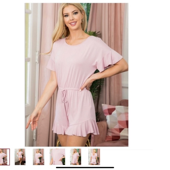 CUTE RUFFLED ROMPER - Picture 2 of 8